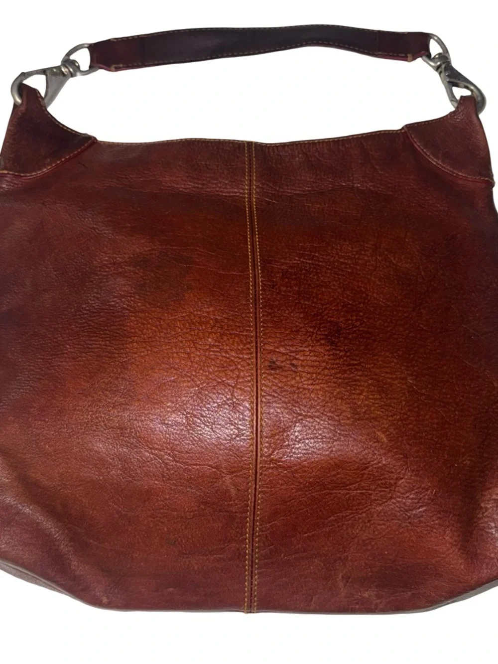 Dooney & Bourke Brown Pebbled Leather Hobo Shoulder Bag Slouchy Vintage Class - Picture 4 of 12